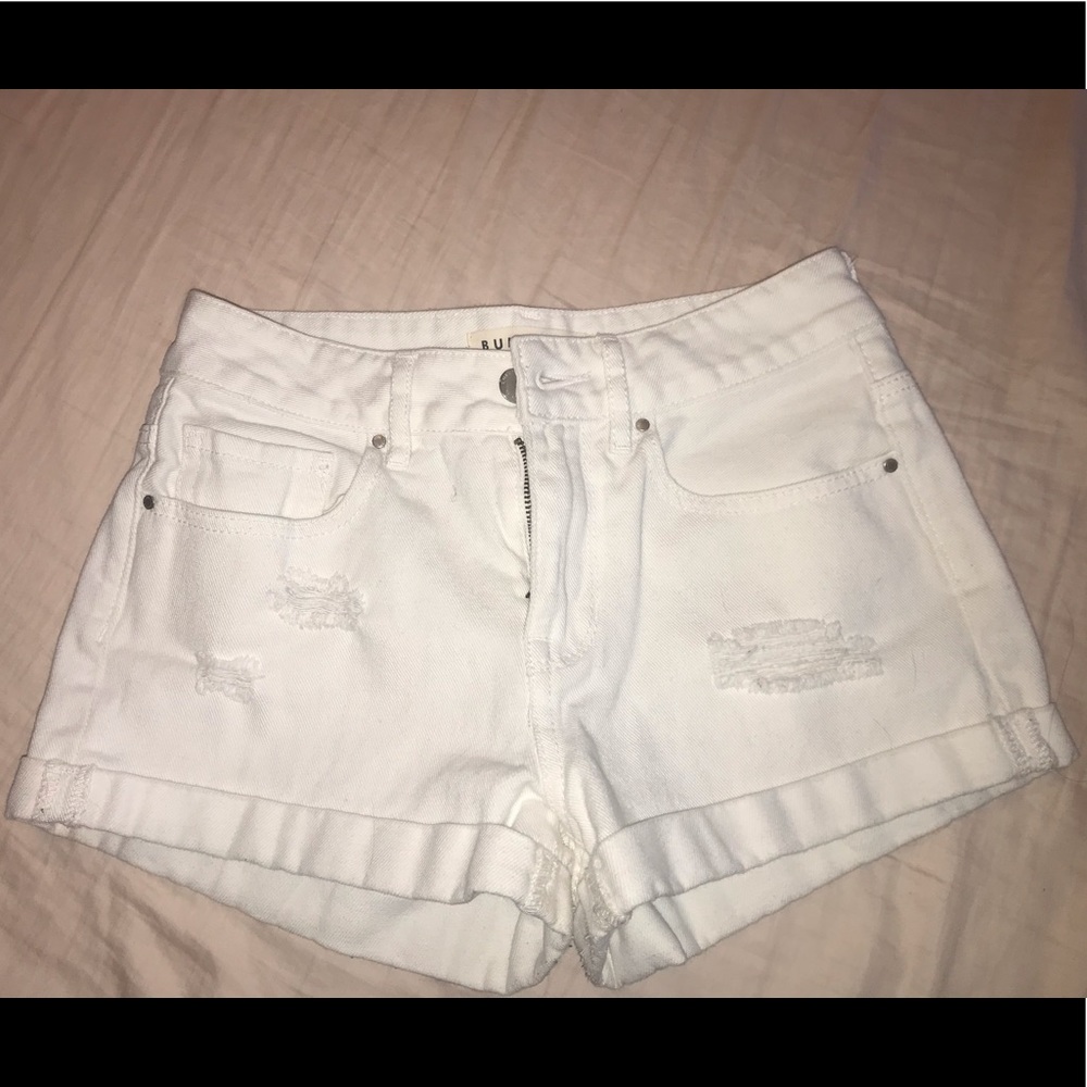 Bullhead denim co. White jean shorts